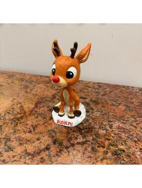 Vintage BD&A Rudolph the Red-Nosed Reindeer Bobblehead Figurine